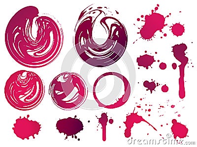 Stains set for your designs. Vector Illustration