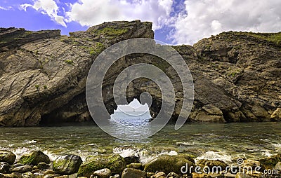 Stair Hole Stock Photo