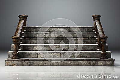 Stair Riser on white background Stock Photo