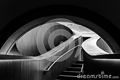 Staircase in Art Gallery of Ontario Editorial Stock Photo