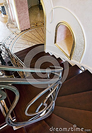 Staircase in a classic interior Stock Photo