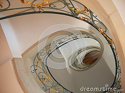 Staircase in the Hackesche Hofe in Berlin Capital city of Germany Editorial Stock Photo