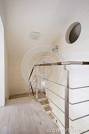 Staircase in a modern apartment Stock Photo
