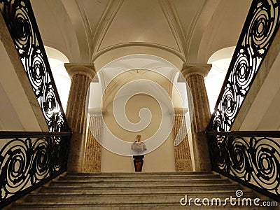 Staircase of the museum Editorial Stock Photo