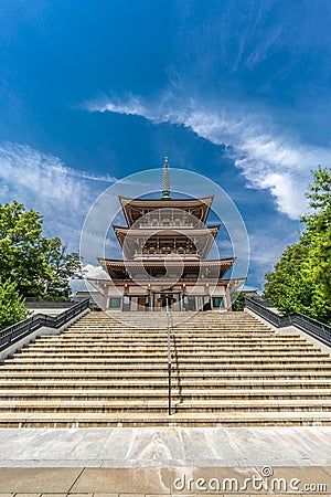 Staircase at Nihon Chureiden Shrine and 
