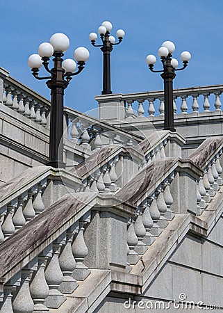 Pennsylvania State Capitol stairs Editorial Stock Photo