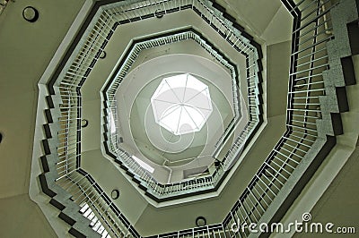 Staircase Spiral Octagon Stock Photo