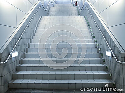 Staircase in underground passage Stock Photo