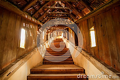 Stairs in Biertan Fortified Church. UNESCO World Heritage Site Editorial Stock Photo