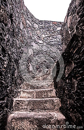 Stairs in Castillo de San Miguel, Garachico, Island Tenerife, Canary Islands Stock Photo