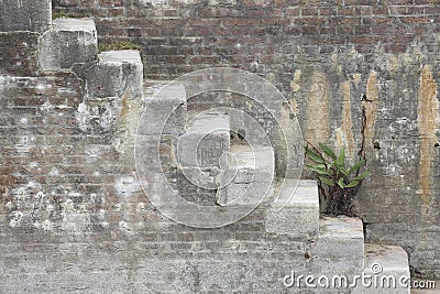 The stairs of a dry dock at the harbour Stock Photo