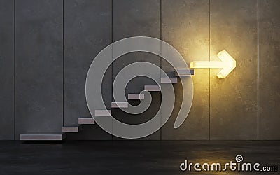 Stairs going upward, 3d render Stock Photo