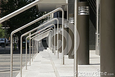 Stairs and handrails Stock Photo