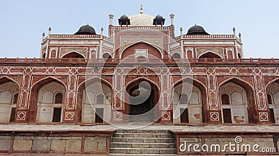 Stairs leading to Humayun Tomb in Delhi in India Stock Photo