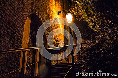 Stairs at night. Stock Photo