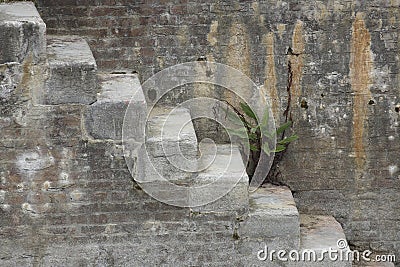 The stairs of a dry dock at the harbour Stock Photo