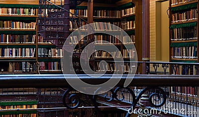 Stairs in research library of Rijksmuseum Editorial Stock Photo