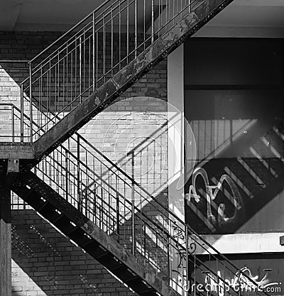 Stairs and shadows Stock Photo