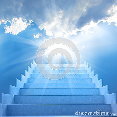 Stairs in the sky Stock Photo