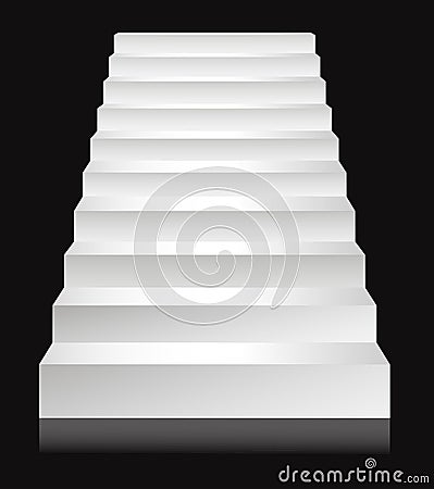 Stairs or staircases, podium ladder template, steps or stairway Vector Illustration