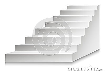 Stairs or staircases and podium ladder vector illustreation. Vector Illustration