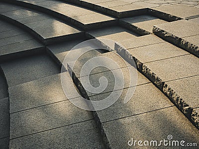 Stairs step cement tile outdoor Architecture details shade and shadow Stock Photo