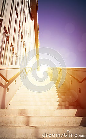 Stairs and sunshine Stock Photo