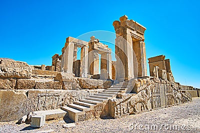 The stairs of Tachara, Persepolis, Iran Stock Photo