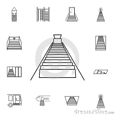 stairs to the basement icon. Detailed set of stair icons. Premium graphic design. One of the collection icons for websites, web de Stock Photo