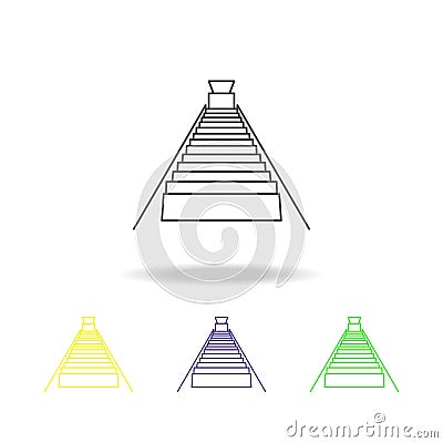 stairs to the basement multicolored multicolored iconss. Stairs in our life multicolored icons Can be used for web, logo, mobile Stock Photo