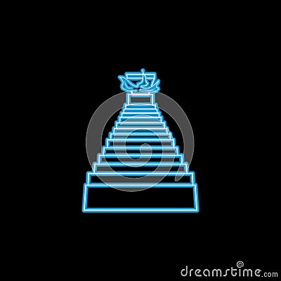 stairs to hell icon in neon style. One of Stairs collection icon can be used for UI, UX Stock Photo
