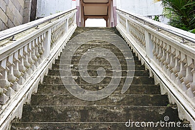 Stairs up to the temple, Thailand, a building devoted to the worship, or regarded as the dwelling place, or Stock Photo