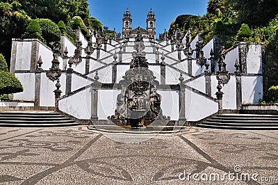 Stairway of Bom Jesus do Monte, Braga, Portugal Stock Photo