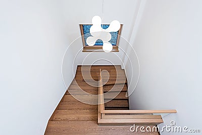 Stairway with decorative light Stock Photo