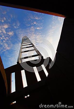 Stairway leading to the sky Stock Photo