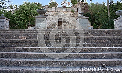 Stairway on the Mitridat mountain in Kerch Stock Photo