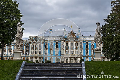 Stairway, Statues of Hercules and Allegory of Military Valour And The palace on the background Stock Photo