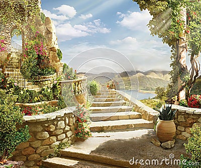 Stairway to heaven Stock Photo