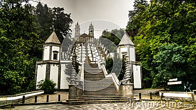 Stairway to Santuario do Bom Jesus do Monte, Braga, Portugal Stock Photo