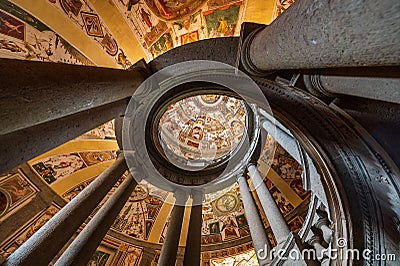 Stairway in Villa Farnese in Caprarola Editorial Stock Photo