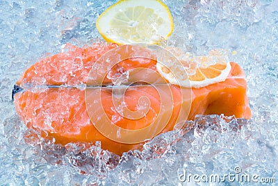 Stake from a salmon Stock Photo