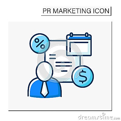 Stakeholder color icon Vector Illustration
