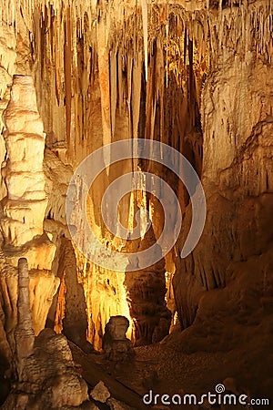 Stalactite Cave Stock Photo