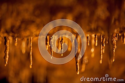 Stalactite formations Stock Photo