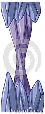 Stalactite stalagmite in cartoon style Vector Illustration