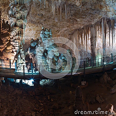 Stalactite stalagmite cavern Stock Photo