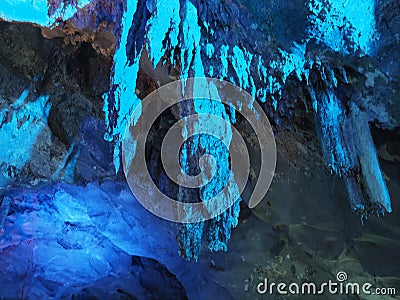 Stalactite stone rock mountain old Stock Photo