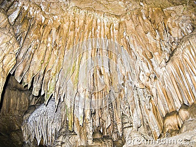 Stalactites in the Crystal Cave in Sequoia National Park Stock Photo