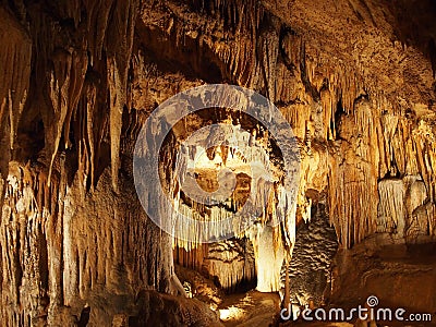 Stalactites and stalagmites Stock Photo
