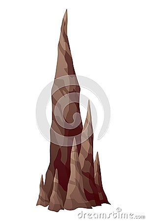 Stalagmite Icicle Shaped Upward Growing Mineral Formations In Cave Stalagmite Icicle Shaped Upward Growing Mineral Formations In Cave